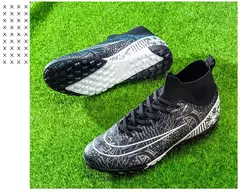 Botas longas de futebol para homens, grama infantil, TF, FG Training Soccer Shoes, tênis esportivos profissionais, tênis de futebol ao ar livre - loja online