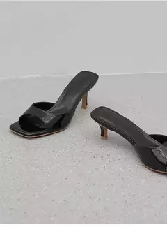 Sapato feminino de salto fino em toe quadrado, chinelos casuais femininos, tendência sexy, tamanho grande, novo, verão - Wolf Magazine