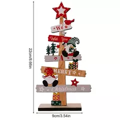 Imagem do Árvore De Natal De Madeira Desktop Ornamento, Placa De Sinal De Papai Noel, Decoração De Natal Para Casa, Presente De Ano Novo, Feliz Natal, 2025