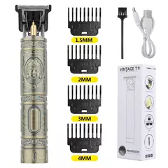 T9 Original Máquina de Corte de Cabelo Masculina Conjunto, Aparador De Barba, Barbeador Elétrico, Lence Pro, Barbeiro, Jaquetas, Áreas Sensíveis, Masculino - Wolf Magazine