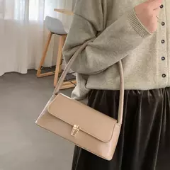 Bolsas Crossbody monocromáticas para mulheres, bolsa de ombro, bolsas axilas, bolsa feminina, marca de luxo, design de moda, 2023 - loja online