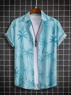 Camisa de praia de manga curta masculina, estampada flores 3D, tops respiráveis, festa ao ar livre, verão, novo, S-5XL, 2022 - Wolf Magazine