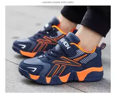 Tênis de couro infantil, sapatos de meninos, casual, tênis, corrida, escola, esportes, crianças, meninos, moda, sapatos de caminhada, 7-12 anos - Wolf Magazine