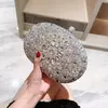 Embreagem de cristal diamante para mulheres, bolsa de noite, bolsa luxuosa para casamento, carteira feminina, brilhante, festa