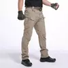 Calças de carga táticas clássicas masculinas, corredores militares, calças multi bolso, caminhadas ao ar livre Trekking