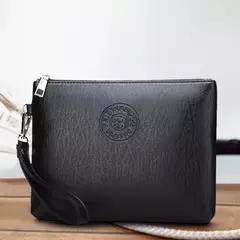 Imagem do Clutch estilo empresarial para homens, carteira grande, couro PU macio, bolsa de pulso masculina, lazer elegante, bolsas de mão elegantes, bolsa de presente, nova