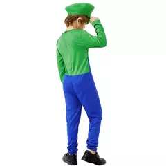 Jogo encanador bros cosplay trajes engraçados halloween carnaval roupas para homens mulheres fantasia macacão com chapéu luvas de bigode - loja online