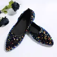 Imagem do Apontou Toe Bling flats sapatos femininos, sapatos de caminhada casual, sandálias de primavera, marca de moda feminina, novo