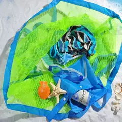 Sand Away Portable Mesh Bag para crianças, Sacos de armazenamento de brinquedos de banho, Natação Grande Saco de Praia para Toalhas, Maquiagem Cosmética Feminina - loja online