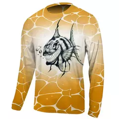 Camisa masculina de pesca de manga longa proteção UV, respirável secagem rápida, suor leve wicking top, ao ar livre, verão, primavera - Wolf Magazine