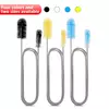 Escova de limpeza de aquário para mangueira de água, tubo de ligo, tubo de ar, aço inoxidável, flexível, cabeça dupla, limpador de tanque de peixes