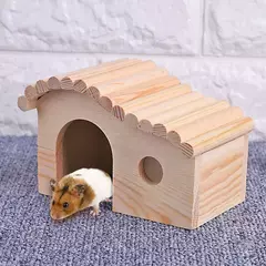 Portátil de madeira Dormir Camas, anti-ácaro, pequeno animal Cozy House, Hamster Montagem Cottage, Pet Supplies - comprar online
