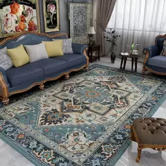 Imagem do American Retro Living Room Decoration Tapete, Tapetes de cabeceira Boho para qua