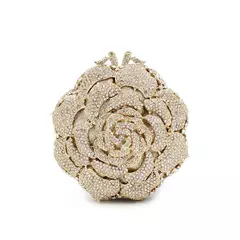 Elegante Flor Noiva Bolsa para Mulheres, Saco De Noite De Strass, Embreagem De Festa Brilhante De Luxo, Designer De Sacos De Moda Diamante na internet
