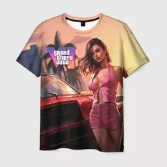 Imagem do Camisola de manga curta com estampa Grand Theft Auto VI masculina e feminina, estilo casual, moda verão, Gta 6 quente, 3D, novo, 2022