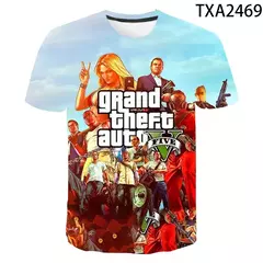 Camiseta do jogo Grand Theft Auto para homens e mulheres, Gta 4, 3D Print, O-Neck, T-shirt de manga curta, roupas grandes, moda casual, homem - Wolf Magazine