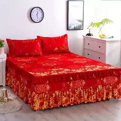 Lençóis planos respiráveis confortáveis, cama de luxo, colcha lavável, colchão king e queen size, saias de cama, moda - Wolf Magazine