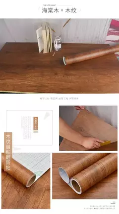Imagem do Adesivo Papel De Parede Rolo, Adesivo De Grão De Madeira Impermeável, Móveis Renovação Adesivos, Armário De Guarda-Roupa, Porta De Mesa, 10 m