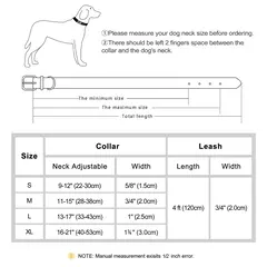 Coleira de cachorro acolchoada macia conjunto de coleira de couro pu para cães de estimação colar com corda de chumbo para caminhada ajustável para cães pequenos e médios pug