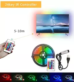 Luz de tira led rgb 5050 bluetooth app ir controle remoto usb 1m 2m 3m 4m 5m 10m 15m 20m 25m 30m festival deco backlight para casa - comprar online
