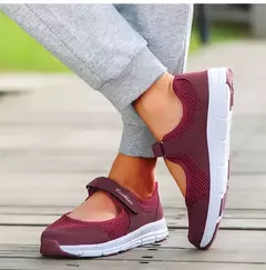 Tênis confortáveis ao ar livre para mulheres, tecido de malha respirável, sapatos femininos, calçado feminino, moda, novo, 2024
