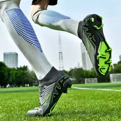 Sapatos de futebol masculino de sola FG, sapatos de gramado ao ar livre, grampos longos especiais, botas esportivas de equipe superior alta, resistência ao desgaste, tamanho 36-45 na internet