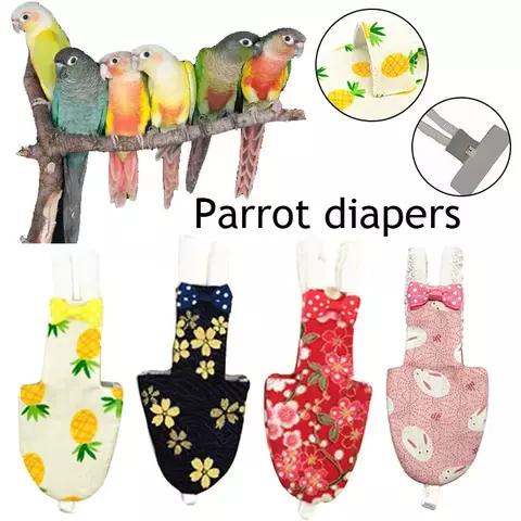 Papagaio pigeon fraldas para animais de estimação suprimentos pássaro calças fisiológicas pássaro fraldas pombo vôo ternos periquito ajustável calças aves
