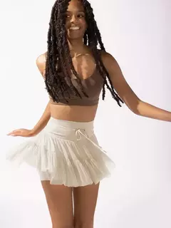 Imagem do Minissaia plissada de malha de cintura alta feminina, calção de rua feminino, monocromático, casual, curta, moda verão, Y2K, 2022