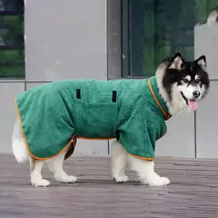 Roupão de banho para animais de estimação, envoltório de corpo inteiro para banho, respirável, secagem rápida, absorvente de água, limpeza de verão, roupão de cachorro