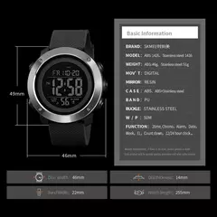 Imagem do Skmei 1426 montre masculino despertador moda relógio digital relogio masculino esporte relógio masculino marca de luxo 5bar relógios à prova dwaterproof água