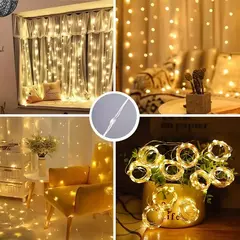 Luzes de natal luzes de cortina de fadas 8 controle remoto usb festão decoração de natal lâmpada de ano de férias - comprar online