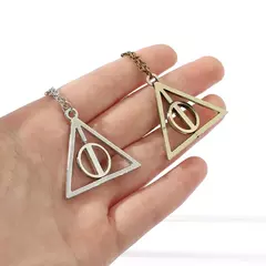 Europeu americano filme televisão harry potter luna relíquias da morte triângulo rotativo pingente colar jóias femininas masculinas