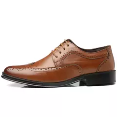 Handcrafted masculino oxford sapatos genuíno couro de bezerro brogue vestido sapatos negócios clássicos sapatos formais homem na internet