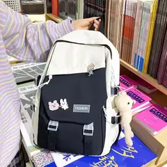 Mochila de nylon impermeável multifuncional, mochila escolar para meninos e meninas, grande capacidade, saco de livro - loja online