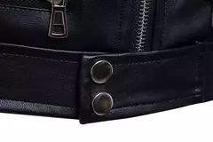 Jaqueta de couro multi zíper para homens, B013 armadura de motocicleta, jaqueta moto, novo