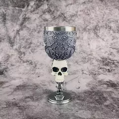 Resina esqueleto copo para vinho tinto, especial e retro cocktail, filme gótico, copo de água circundante na internet