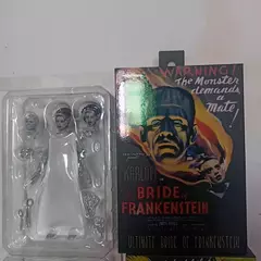 Imagem do Neca figura noiva de frankenstein figura 1931 mary shelley acessório mesa de laboratório conjunto figuras de ação coleção modelo brinquedos boneca
