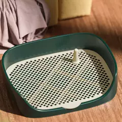 Cão de estimação toalete portátil cão potty pan trainer caixa de areia anti-respingo animais de estimação wc filhote de cachorro gatinho ferramenta de limpeza - Wolf Magazine
