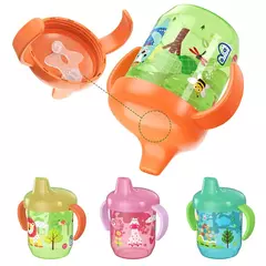 Beber Copo com Tampa Dupla Alça Flip, Bonito Duckbill Cup, BPA Free, Bebês à prova de vazamento Copos de água