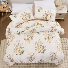 Cama floral confortável elegante, folha plana, capa de edredão, sem enchimento, gêmeo, completo, rainha, rei, roupa de cama nórdica, menino, menina, 3 pcs - comprar online