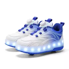 Sapatilhas infantis de patins de duas rodas, luz LED, tênis esportivos brilhantes, skate luminoso, carregamento USB, crianças, meninos, meninas - comprar online