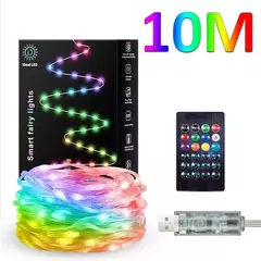 Cordas de iluminação led fada à prova dwaterproof água bolha bola lâmpada bluetooth app controle remoto usb controlador música sonho cor natal - Wolf Magazine