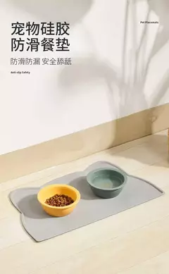 Tapete de alimentação para gatos, à prova d'água, cor sólida, silicone, comida para animais de estimação, tigela, tapete para beber, fácil lavagem, acessórios para cães - Wolf Magazine