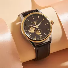 Relógio de pulso mecânico automático masculino, relógio estilo elegante, esqueleto de roma - Wolf Magazine