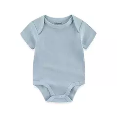 Kiddiezoom-bodysuits macios unisex para bebê, Onesies sólidos para recém-nascidos, roupas infantis, 4 estações, 100% algodão, 0-12M, 1 pc - loja online