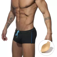 Calção de banho seca rápida masculina, maiô sexy, cuecas estampadas, calção triangular com copo, moda banho de cintura baixa, moda - loja online