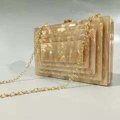Imagem do Saco de noite de luxo acrílico para mulheres, sacos na moda, bolsas de marca verde, bege, festa, casual, caixa bonito, mini embreagem, bolsa, carteira, carteira, novo
