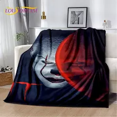Personagem do filme de terror Chucky Saw Pennywise Halloween Cobertor de flanela macia para camas, quarto, sofá, piquenique, cobertor para capa na internet