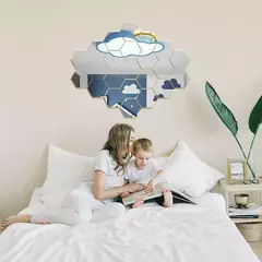 Hexagon 3D Espelho Adesivo de Parede, Sala Adesivos, Decoração do Quarto, Banheiro, Decoração de Casa, Vários tamanhos, DIY TV Fundo na internet