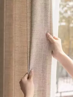 Japonês Linho Textura Janela Cortina, Madeira Natural Vento Transmissão de Luz, Não Transparência, Quarto e Sala - Wolf Magazine
